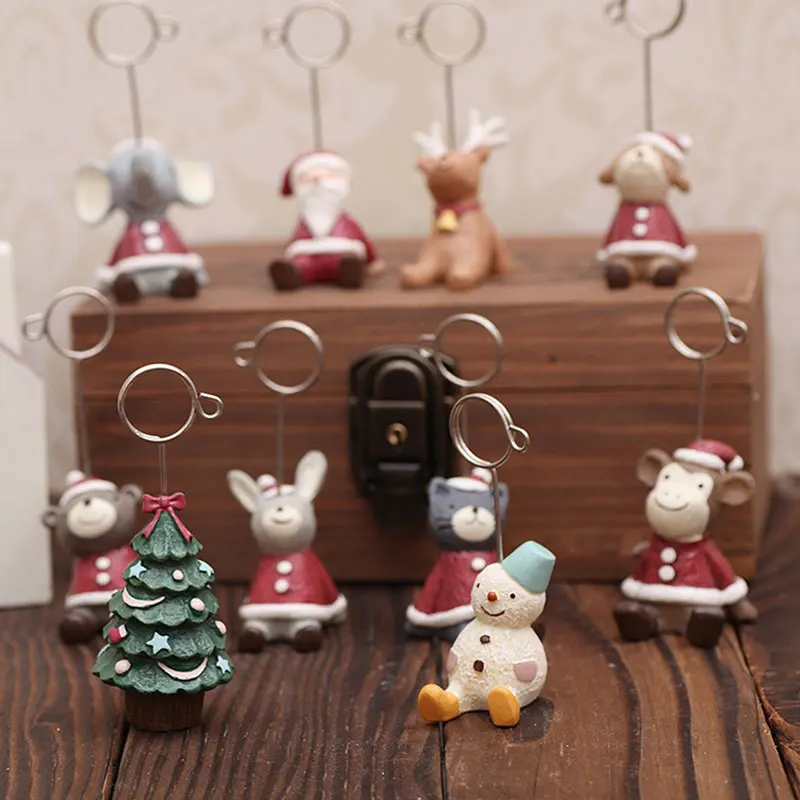 Kerst hars Beeldjes home decoraties naam kaarthouder sneeuwpop