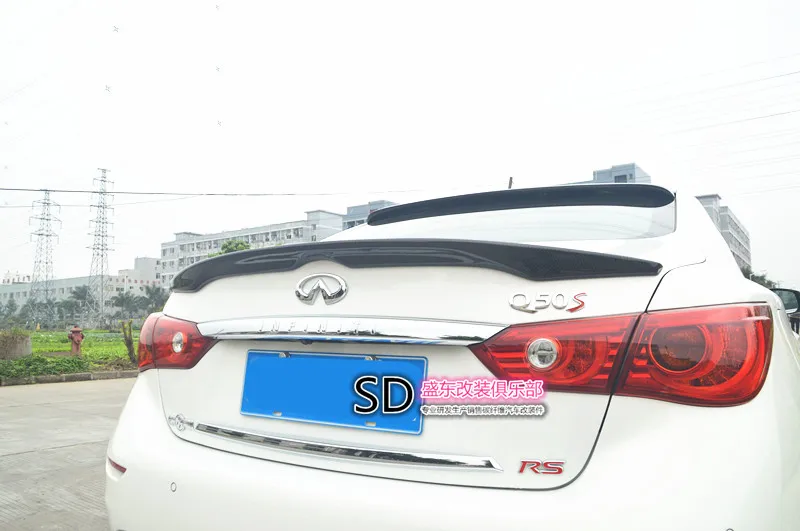 Подходит для Infiniti Q50/Q50L углеродного волокна задний спойлер заднего крыла