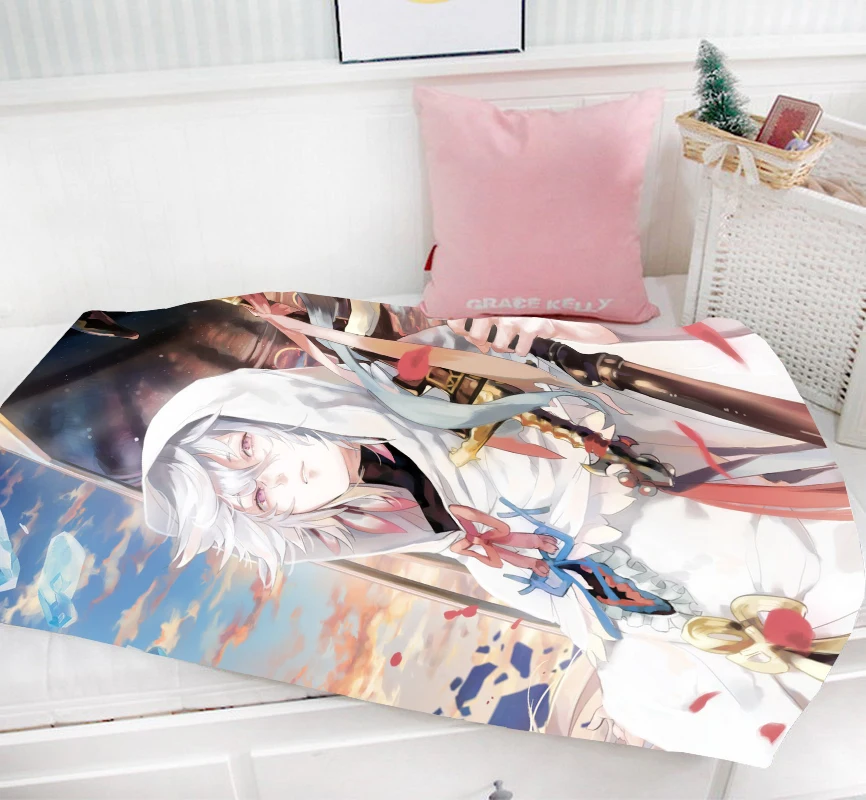Домашний текстиль подарки Fate Grand Order Anime Merlin 95x55 см мини однослойное Фланелевое