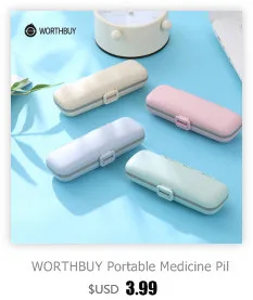 WORTHBUY портативная медицинская коробка для таблеток для путешествий, Кухонный Контейнер для хранения пшеничной соломы, органайзер для таблеток с отделениями