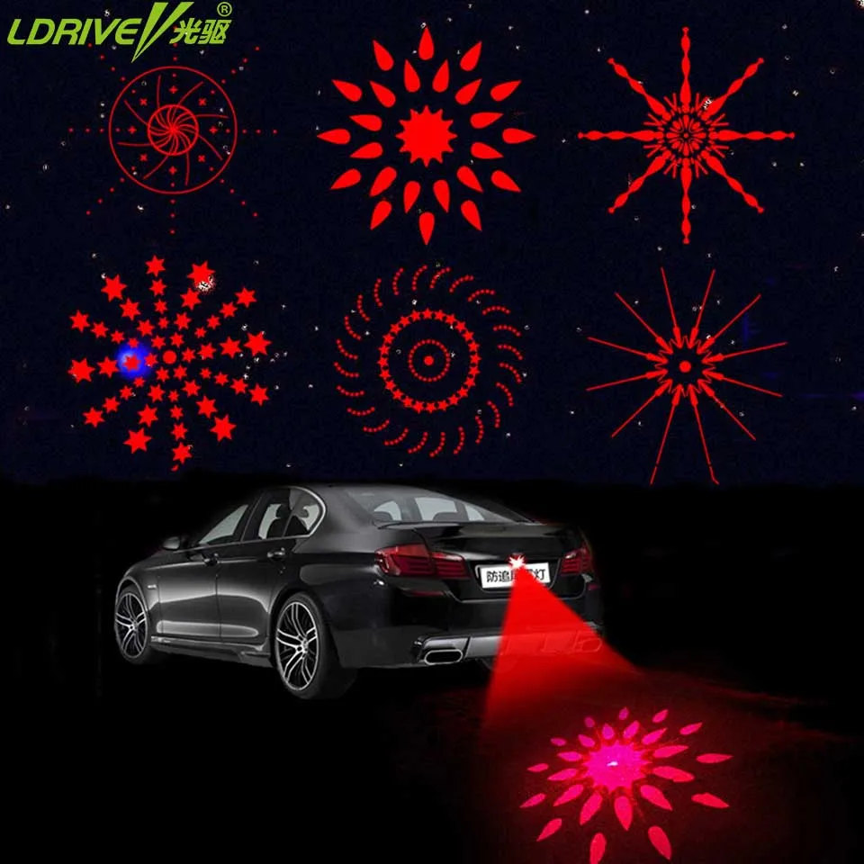 

Auto Tail Light Car Laser Fog Lights Motorcycles Warning Light Brake Parking Anti Collision For BMW Lada Polo Ford Type B