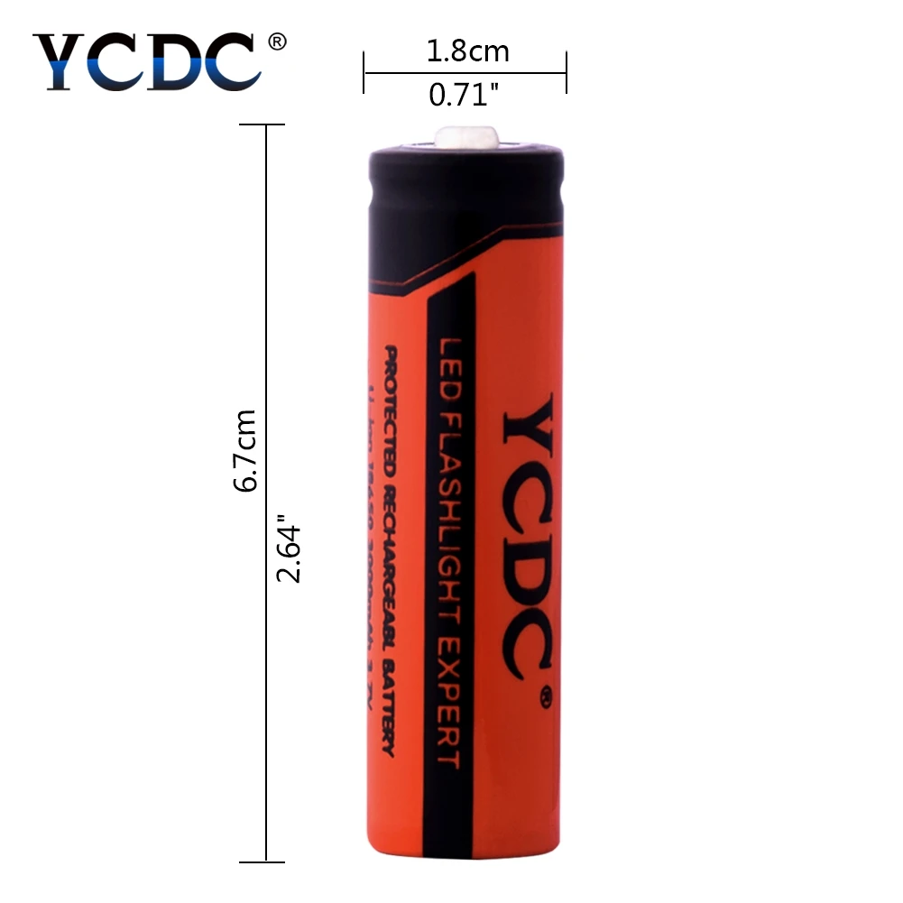 YCDC 2 20 шт./кор. литий ионный аккумулятор 18650 Перезаряжаемые батареи 3 7 V 3000 мА/ч