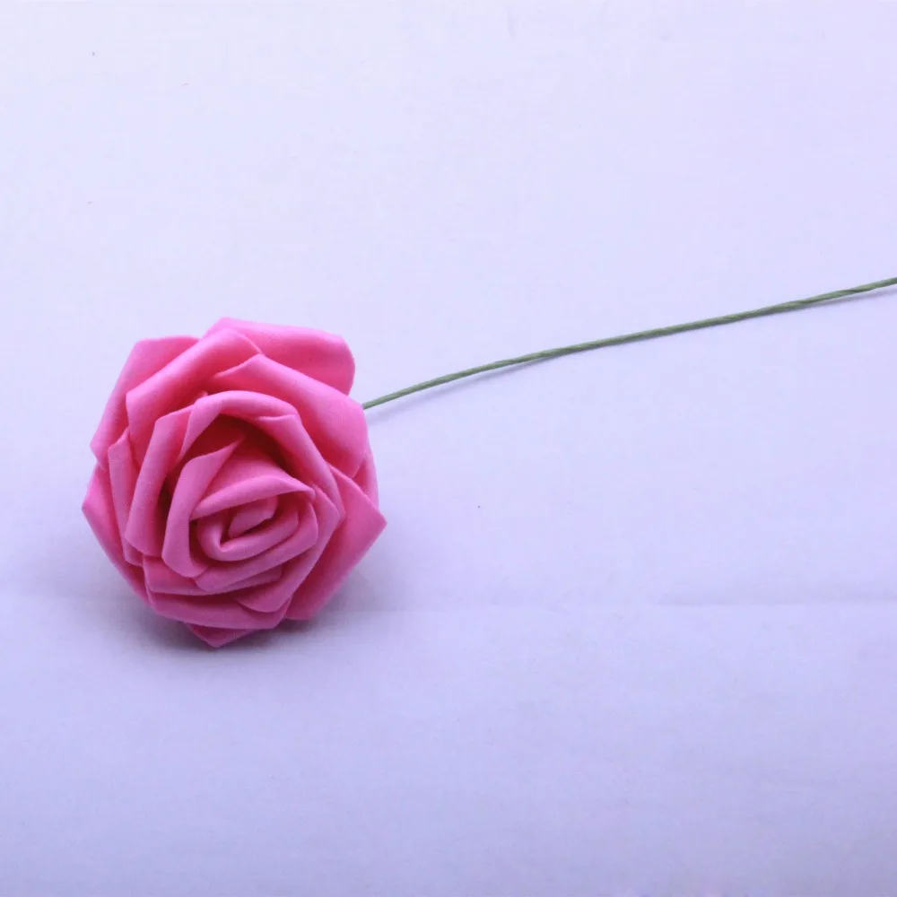 50 шт. 6 см Искусственный эва пена роза стволовых Свадебные цветы для DIY корсаж Свадебный букет вечерние свадебные украшения