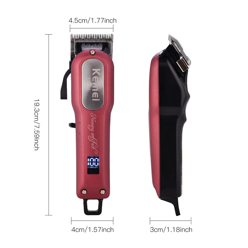 Men's Hair Trimmer Cordless Professional Hair Clipper Electric Hair Cutting Machine Household Hairc