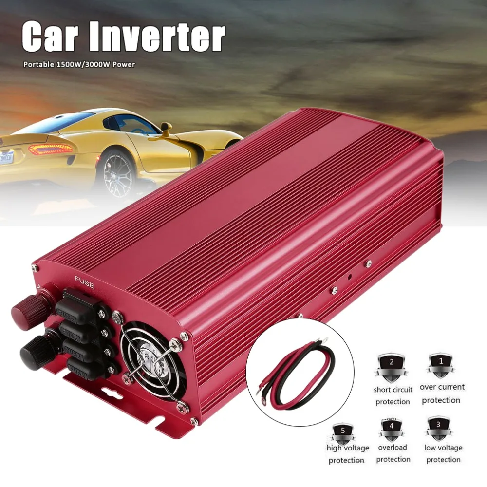 New Portable 1500W/3000W Power Car Vehicle Inverter with LCD Display