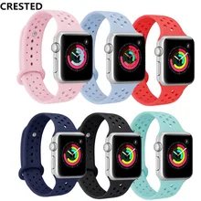 Силиконовый ремешок для спортивных часов для apple watch band apple watch 5 4 3 44 мм 40 мм 42 мм/38 мм correa iwatch 5 браслет резиновый ремешок для часов