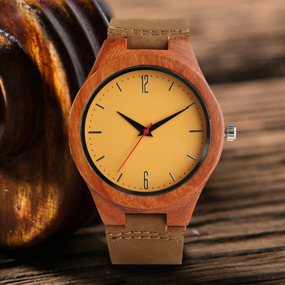 Nature Sandalwood Watches Creative Novel Bamboo Fashion Mens Women Sport Quartz Wrist Watch Analog Genuine Leather Band Strap 2018 (4)