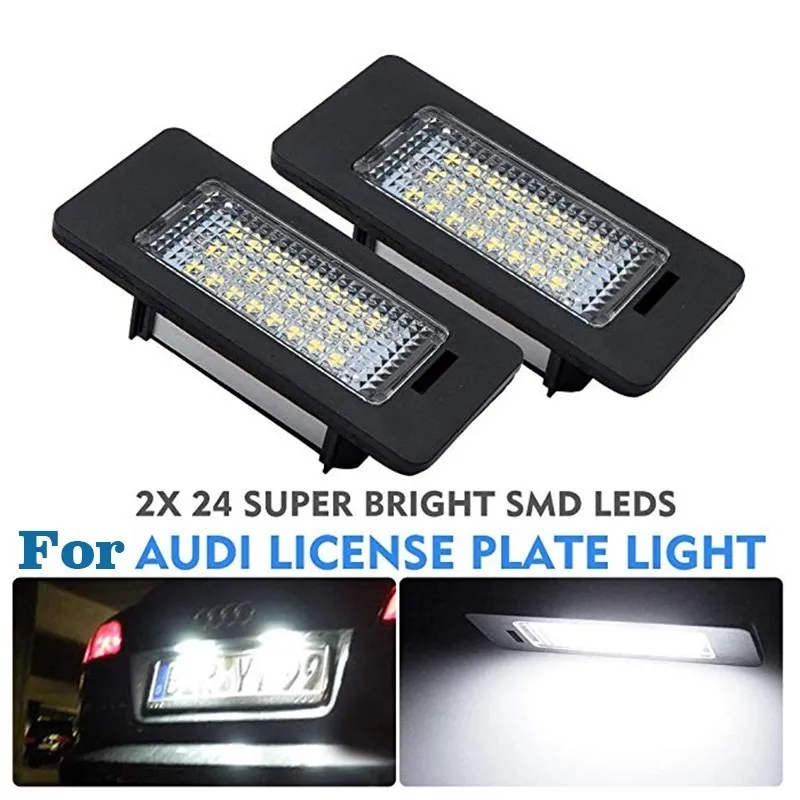 

white car number LED lights license signal lamp 12V for Audi A4 B5 A5 Q5 S5 TT s4 for Passat Error Free Led license plate lights