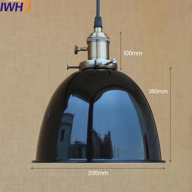 Черный Лофт стиль промышленный светильник ing светильники для столовой Lampen Edison подвесной светильник винтажный подвесной светильник