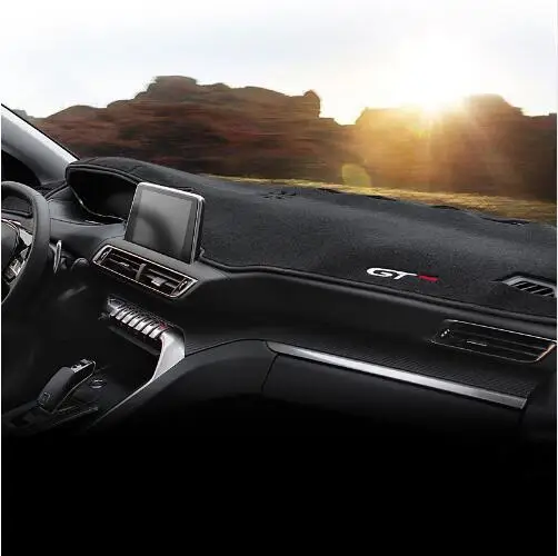

Car Dashboard Covers Mat Avoid Light Pad Instrument Platform Desk Cushion Carpets LHD For Peugeot 3008 GT 2017 2018 Accessories