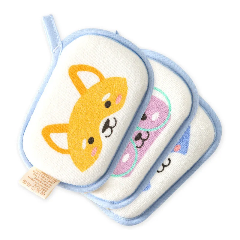Baby Kids Cute Bath Rubbing Towels Infant Newborn Shower Sponge Cartoon
