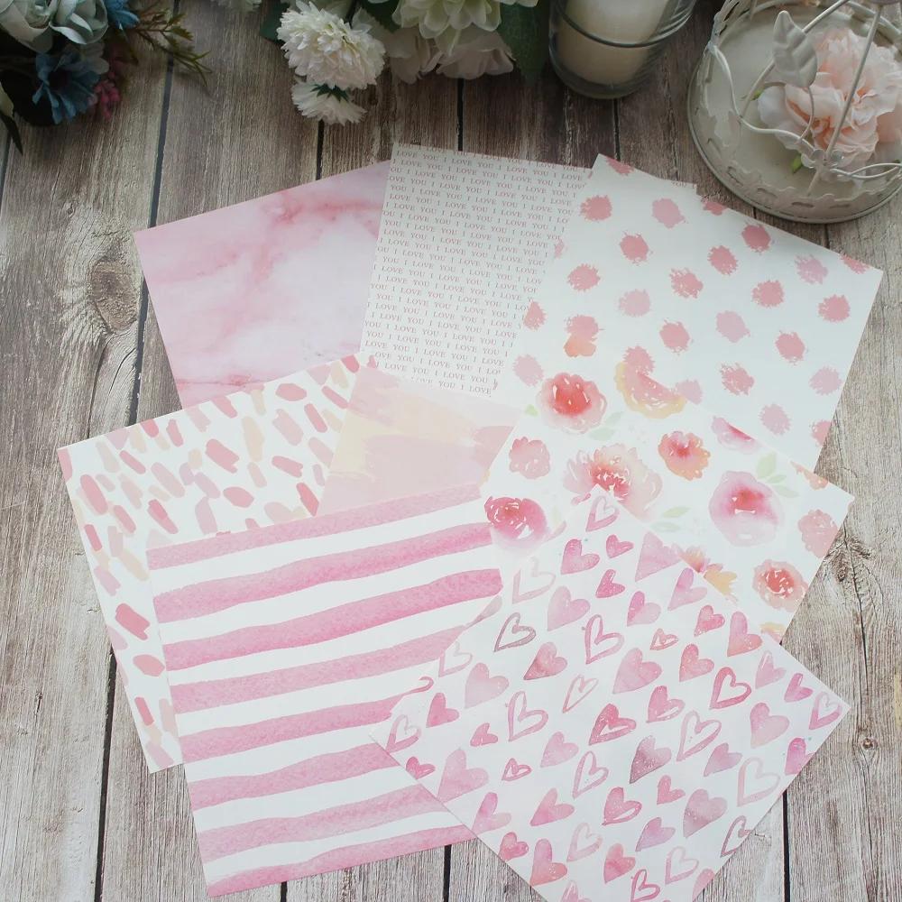 

16 sheets/lot (15.2cm) DIY Spring is a romantic season pattern wrapping creative paper craft handmade scrapbooking decoration
