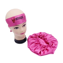 Пользовательские печати логотипа мэй красный капот/шарф шелковый галстук для волос лента на заказ доступные волосы фронтальные обертывания