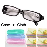 Samjune очки для чтения с Чехол, размер кредитной карты экстренные очки для чтения носить в сумочке, нос отдыха очки для чтения