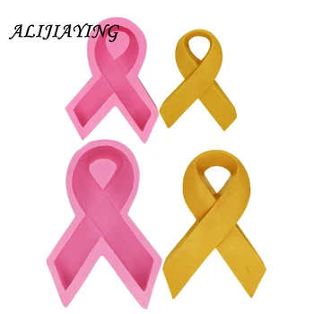

1Pcs Awareness ribbons Bow Silicone Mold,Sugarcraft Cake Decorating Tools,Fondant Chocolate Molds Cake Border Mould D8888