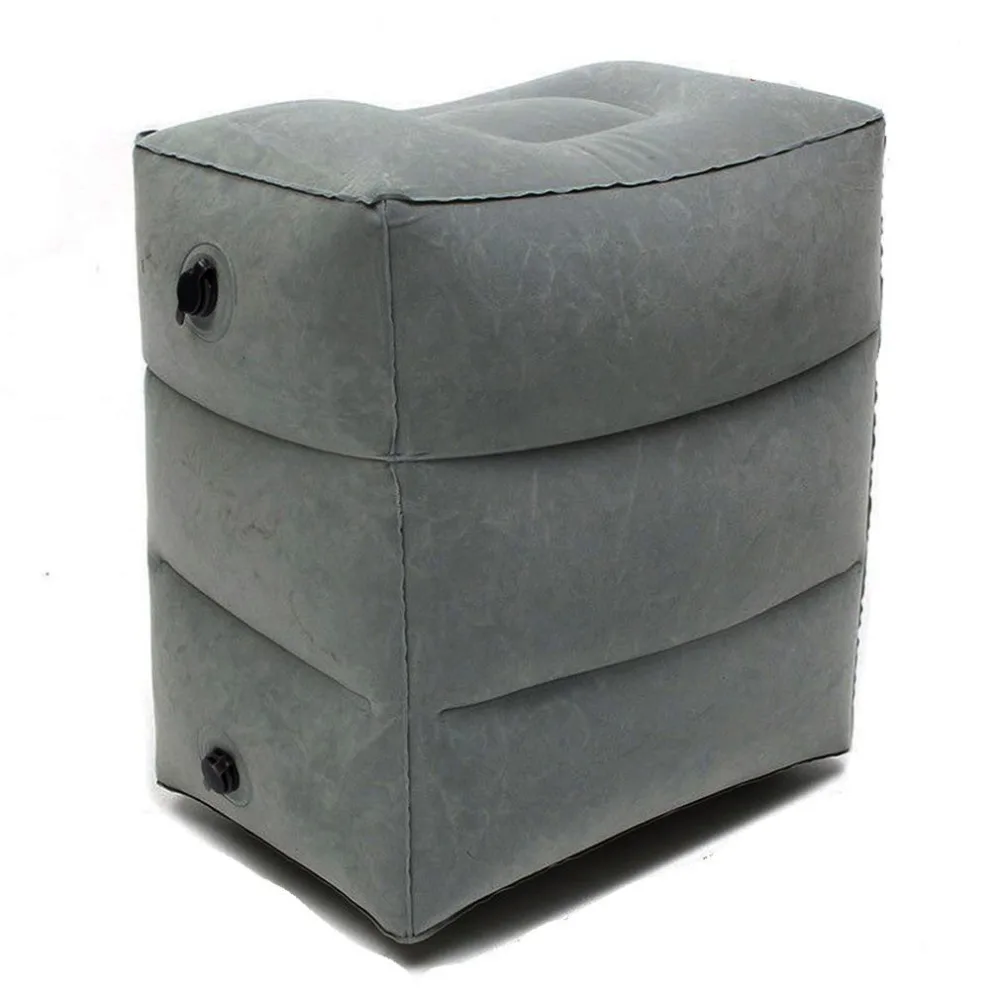 

Foot Braces Support Three-layer Inflatable Flocking Footrest Mat Travel Footrest Pillow Airplanes Rest Sleeping Foot Mat