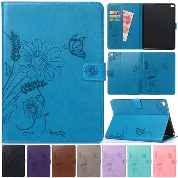 

For IPad Air 2 Cute Cartoon Flower Butterfly Leather Flip Fundas Case For Coque Apple IPad Air2 IPad 6 IPad6 Tablet Cover Case