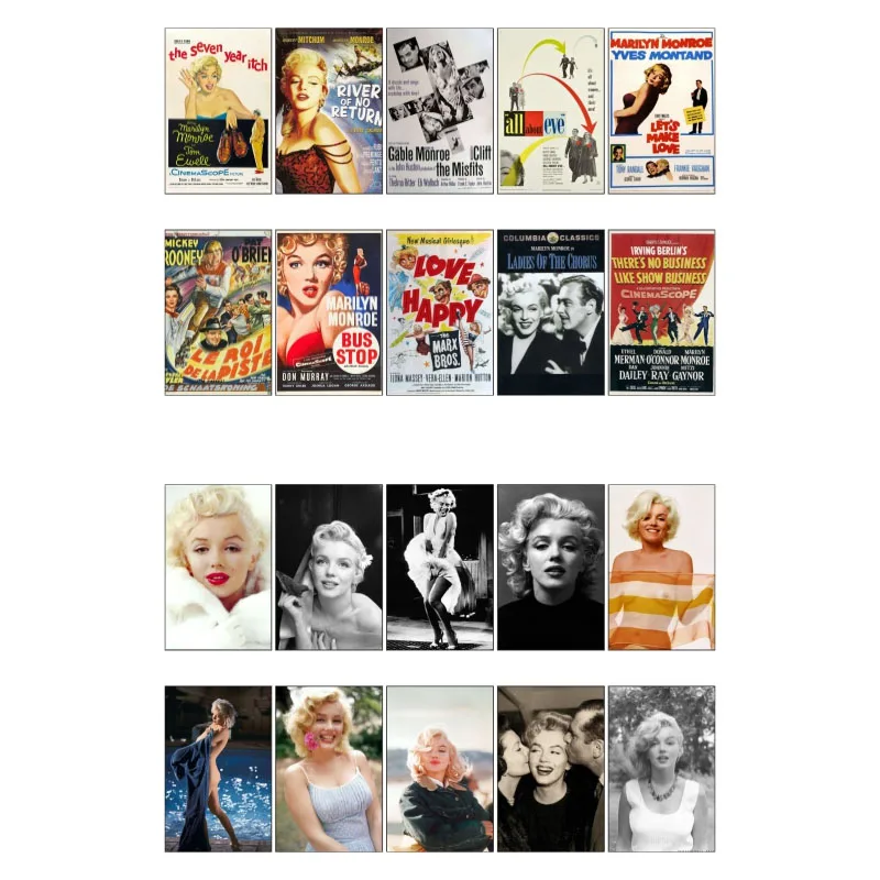 

1 PCS Marilyn Monroe Classic Movie Theme Poster DIY Waterproof Sticker Post It Decoration Scrapbooking Bullet Journal Stickers