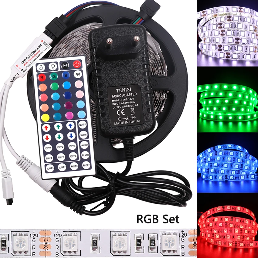 Светодиодная лента Lihgt Водонепроницаемая Гибкая RGB SMD 5050 RGBW 12 в пост. Тока 5 м 300