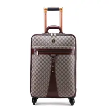 Männer und Frauen Mode Reise-koffer Pu-leder Vintage Gepäck universalräder Trolley Gepäcktasche 20 «24» kommerziellen Gepäck
