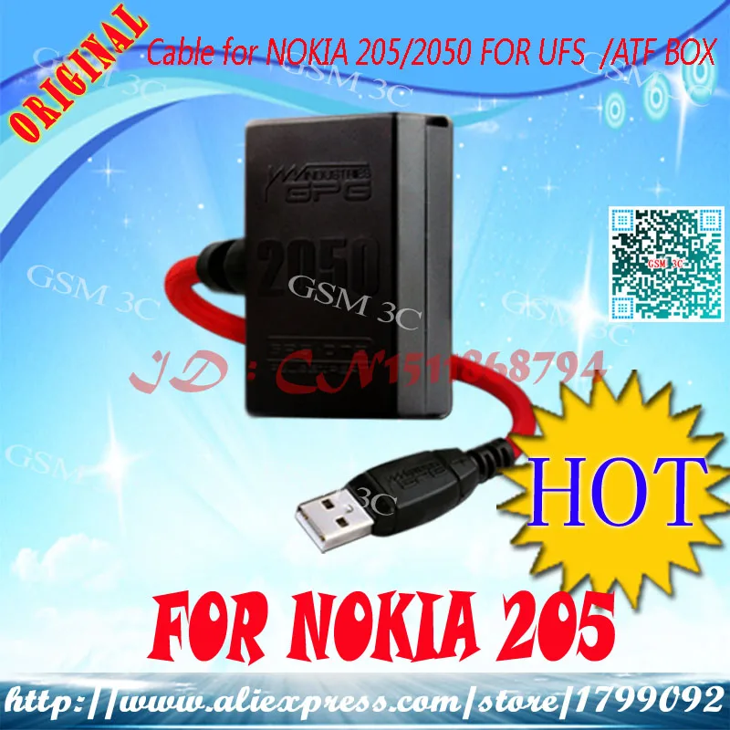 

free shipping Cable for Nokia 205 2050 flash unlck repair for Jaf box &Atf box