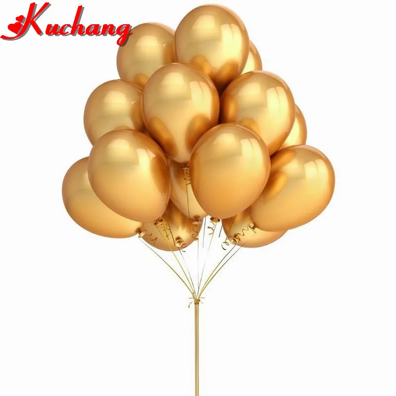 gold 10/20/30 шт 10 дюймов, золотистые, серебристые, черные, латексные шарики Свадебные украшения гелиевые шары День рождения украшения для взрослых и детей плюшевого мишки, игрушка - Цвет: gold