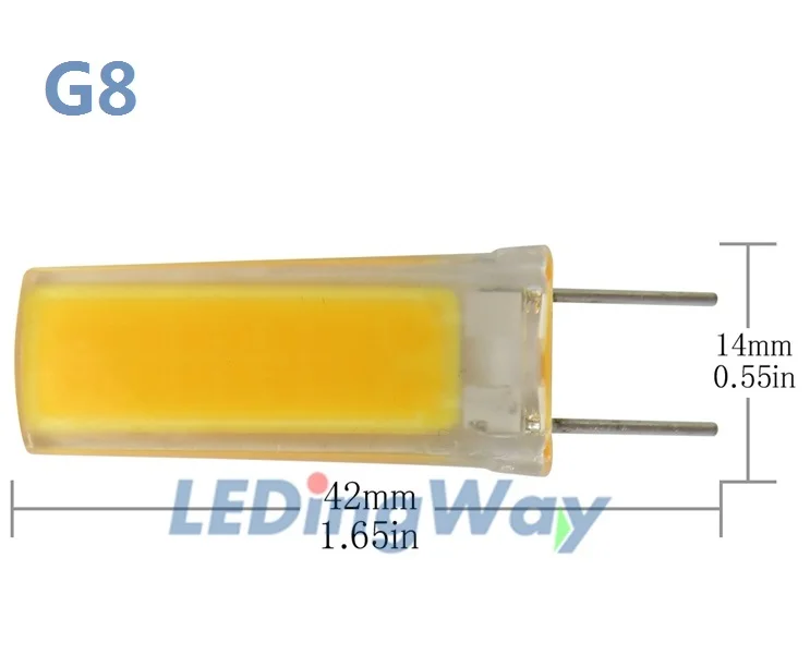 G4/G8/G9 светодиодный светильник 0930 COB чип Epistar 110 В/220 В 3 Вт Замена 30 Вт галогенная лампа теплый белый для люстры светильник 1 шт