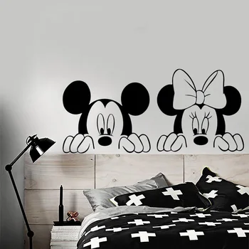 

The New Mickey Mouse Minnie Mouse Wall Sticker Vinyl Wall Decals Cute Kids Baby Room Decoration Fashion Poster Mural LY1601