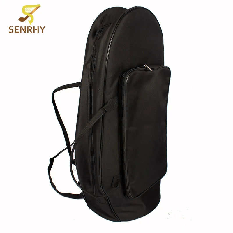 

SENRHY Protection Bag Case with Strap Special and Simple Black Oxford Cloth Side Zipper Euphonium Instruments Parts