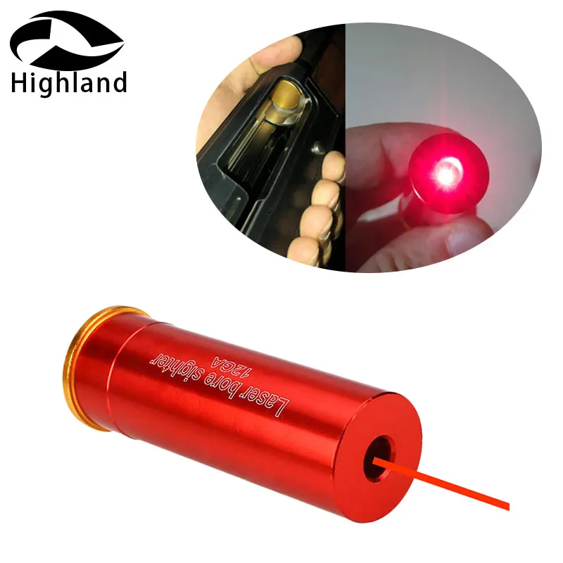 

Tactical Hunting 12GA Red Dot Pointer Laser Bore Sight Tactical Cartridge 12 Gauge Sighter Rifle