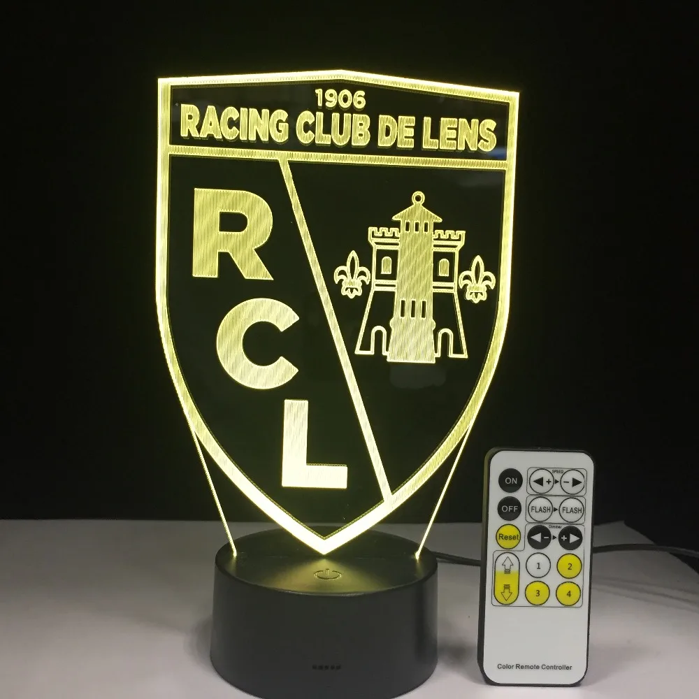 

RC Lens LED Light Acrylic Table Nightlight 7 Colors Change with Touch Remote 3D Night Lamp Home Decoration Christmas Gift