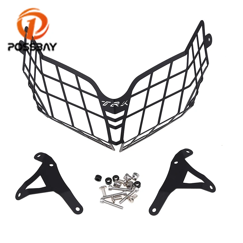 

POSSBAY Motorcycle Headlight Guard Protector Grille Cover Fit for Benelli TRK502 TRK 502 Accessories Moto Parts