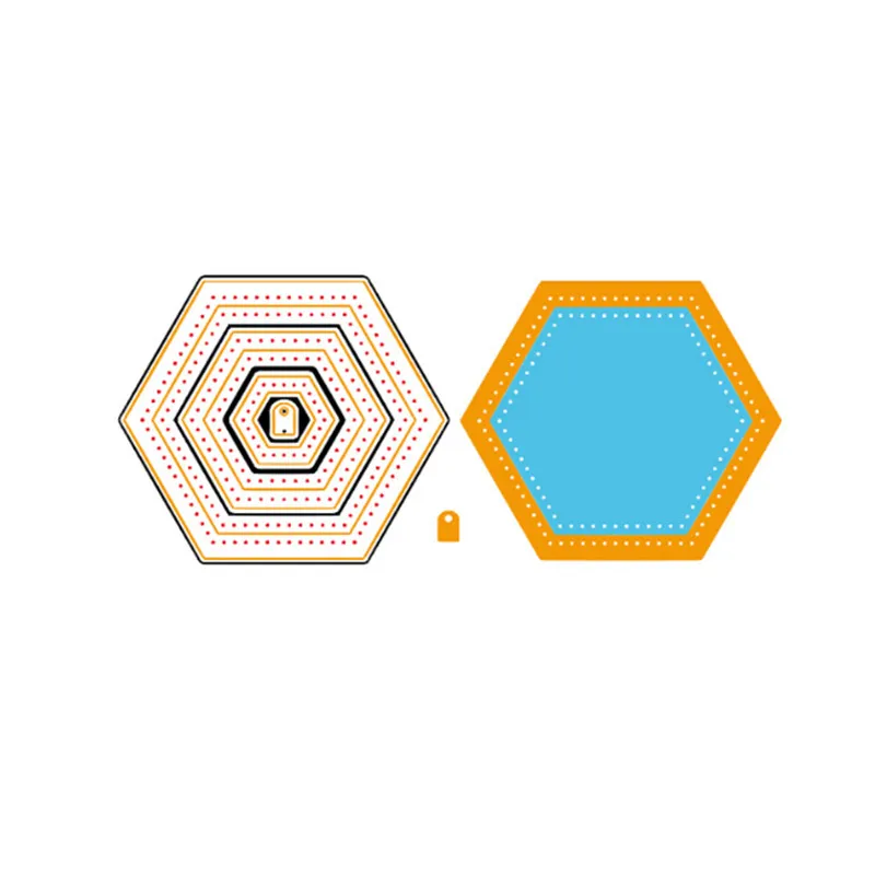 

Hexagon Charm Tags Cover Metal Die Cuts Cutting Dies Stencil For DIY Scrapbooking Photo Album Embossing Cards Craft New 2018 Die
