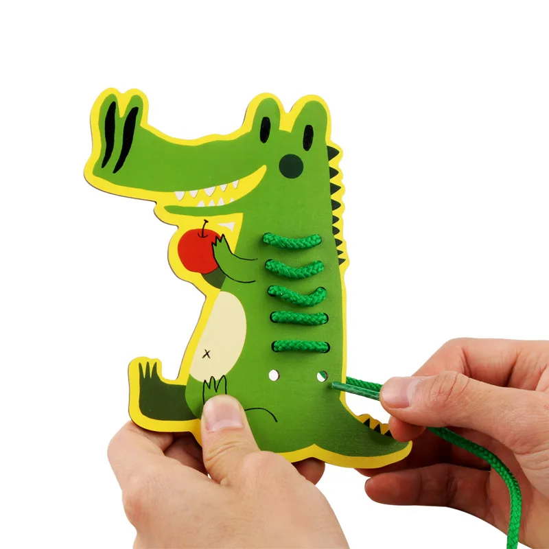 Large Cartoon Animal/Fruit 4pcs Threading Board Children's Educational Early Wooden desktop Toys Game Life Skills Montessori Toy Large Cartoon Animal/Fruit 4pcs Threading Board Children's Educational Early Wooden desktop Toys Game Life Skills Montessori Toy