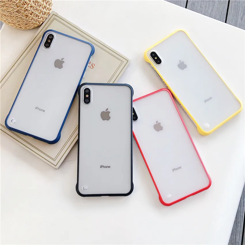 Роскошный прозрачный чехол для iPhone X XS Max XR ультратонкий Бескаркасный чехол для iPhone 6 6S 7 8 Plus матовая жесткая задняя панель из поликарбоната