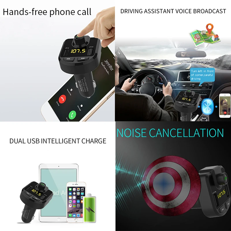 12 В Автомобильный MP3 плеер Bluetooth USB Музыка FM передатчик громкой связи ЖК