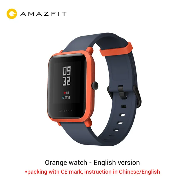 Умные часы Huami Amazfit Bip, глобальная версия, gps, Gloness, умные часы, умные часы, 45 дней в режиме ожидания для телефона MI8 IOS - Цвет: orange