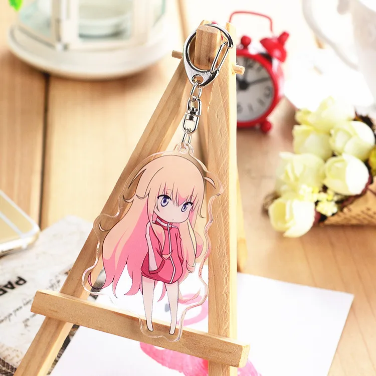 

Japan Anime The Degradation of Gabriel Cosplay Cartoon Double Side Acrylic Keychain Phone Charm Pendant Keyring Xmas Gift