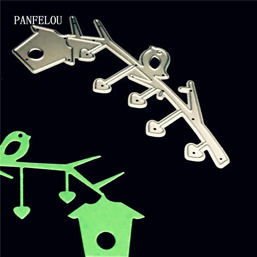 

PANFELOU Metal craft The branches of the bird paper die cutting dies for Scrapbooking/DIY Christmas Halloween Greeting cards
