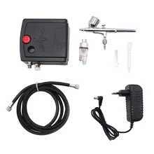 0,2/0,3 мм Двойное действие Аэрограф с компрессором пистолет-распылитель Аэрограф краска воздушная кисть Дизайн ногтей Краска модель DIY тату торт краска