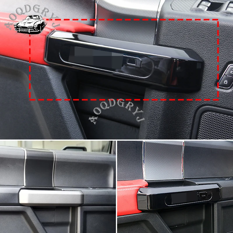 4Pcs Car Interior Door Handle Cover Trim For Ford F150 2015-2018 ABS Plastic