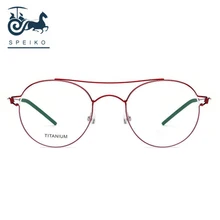 B титановые оправы 28615 женские famale круглые оправа полуоправы очки близорукость очки для чтения Ультралегкая оправа очки speiko