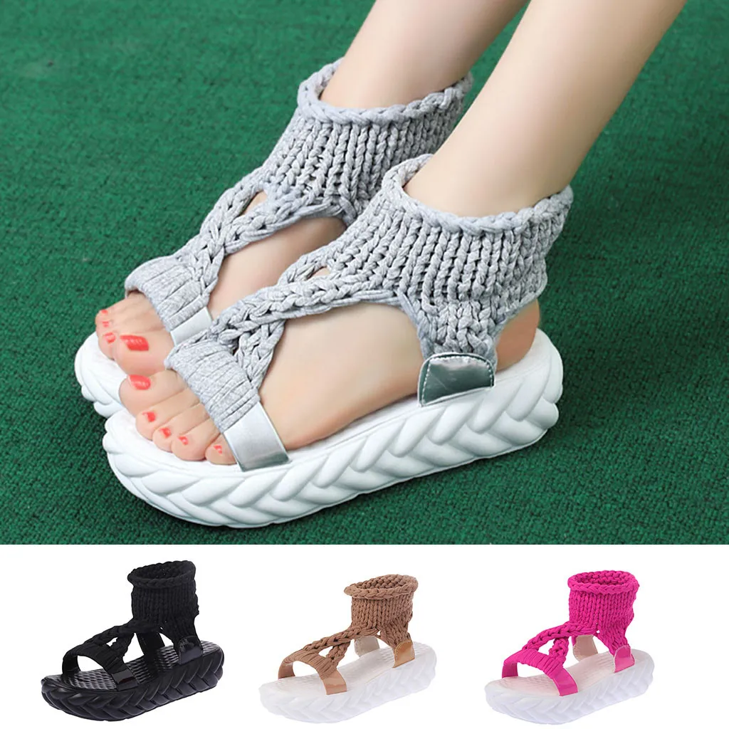 

Shoes sandalias de verano para mujerWomenLadies Summer Fashion Platform Sandals Comfort Big Size sapato feminino #25