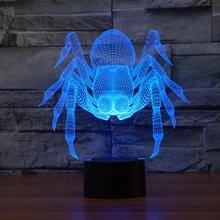 Паук светодиодный свет. Удивительный 3D ночник