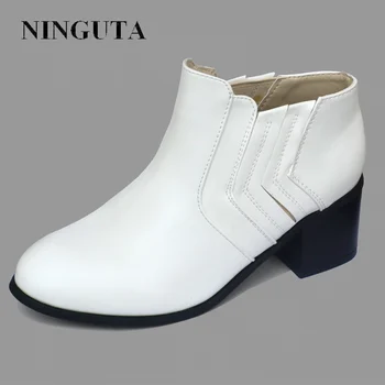 

NINGUTA autumn ankle boots for women heels shoes woman