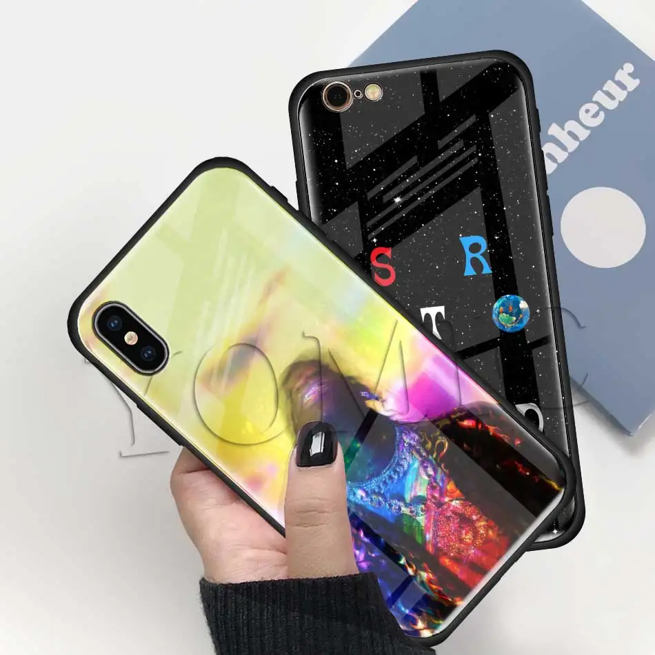 Чехлы с закаленным стеклом для Apple iPhone XR 7 8 6 6S Plus 11 Pro X XS MAX мягкий чехол для телефона