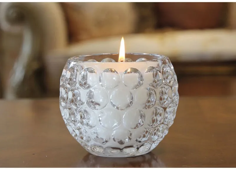 Crystal Ball Glass T.light Candle Holder Birthday Decorative Candles Holder 3 X 3 Inch 1- Pcs