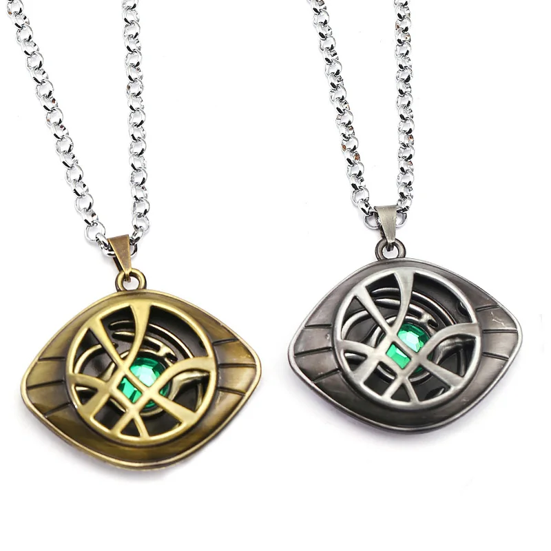 

Marvel Superhero Figure Doctor Strange Eye Of Agomotto Necklace Toy Dr Strange Eye Of Agamotto Key Pendant Model Toys Gift