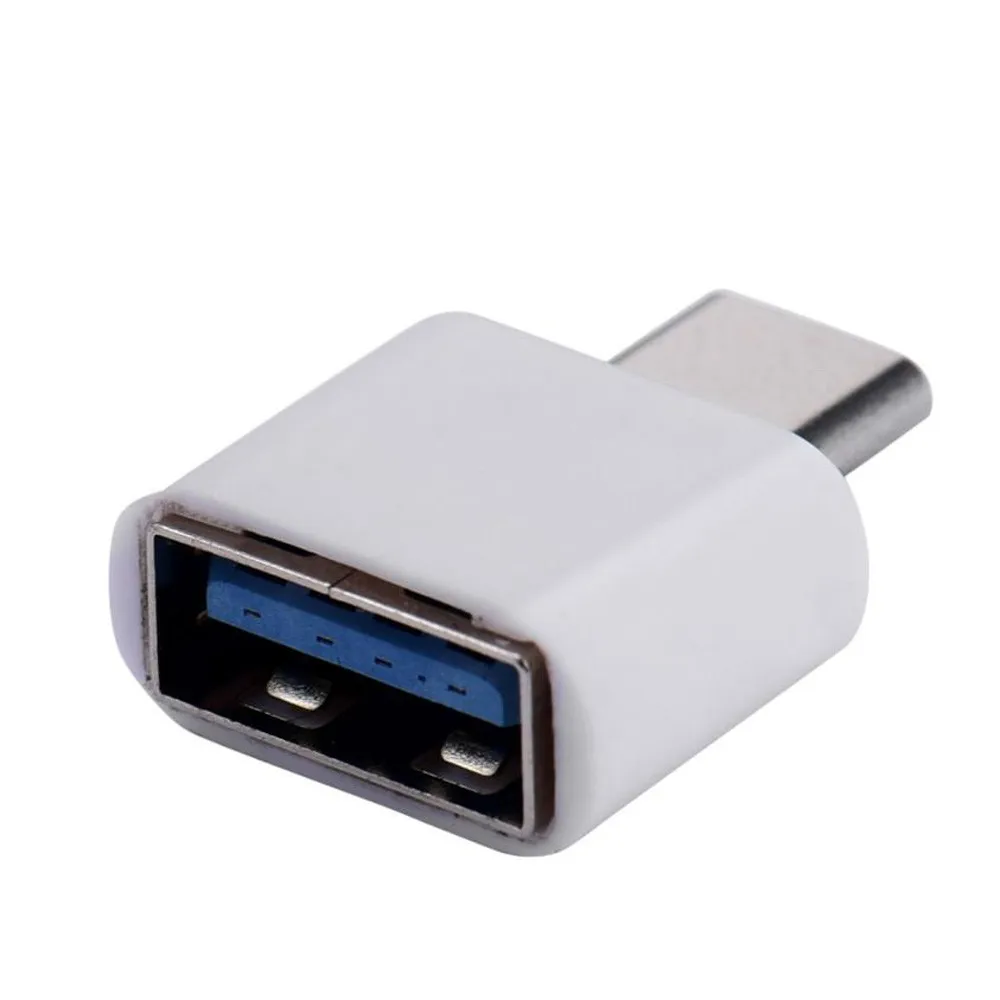 Type-C USB 3,1-USB2.0 type-A разъем адаптера для samsung huawei телефон высокоскоростные сертифицированные аксессуары для сотовых телефонов - Цвет: Белый