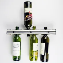 12 & eight holes Suspension Storage Organizer Barware New Handy Stainless Metal Wine Rack Wine Shelf Wall Mounted Holder